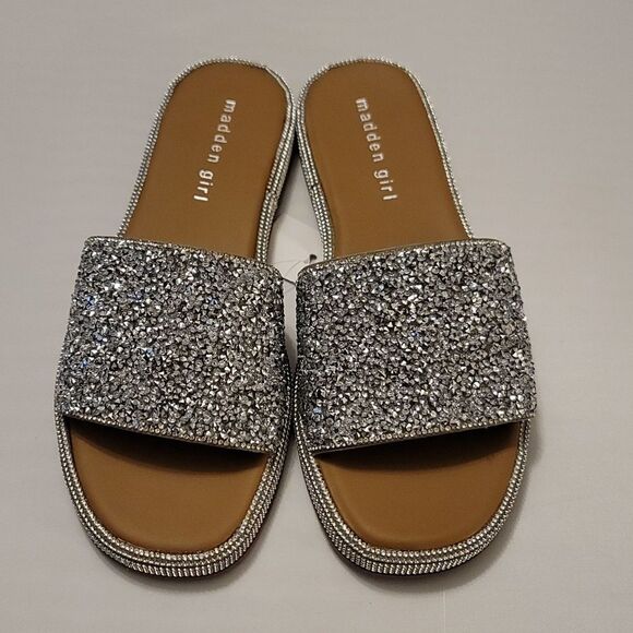 BRAND NEW Madden Girl BIJOUR WOMEN's RHONESTONE SLIDE SANDAL R3 - Picture 3 of 16